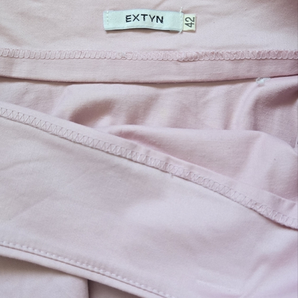 Extyn Pink Mini A-line Cotton Pleated Skirt Size 42 Euro - Picture 5 of 8